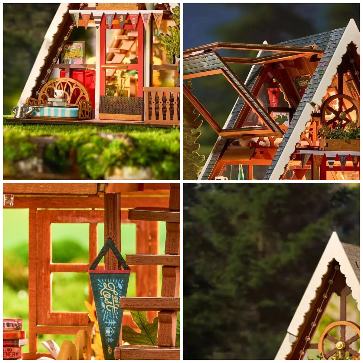 Book Nook A-Frame Cabin details produit