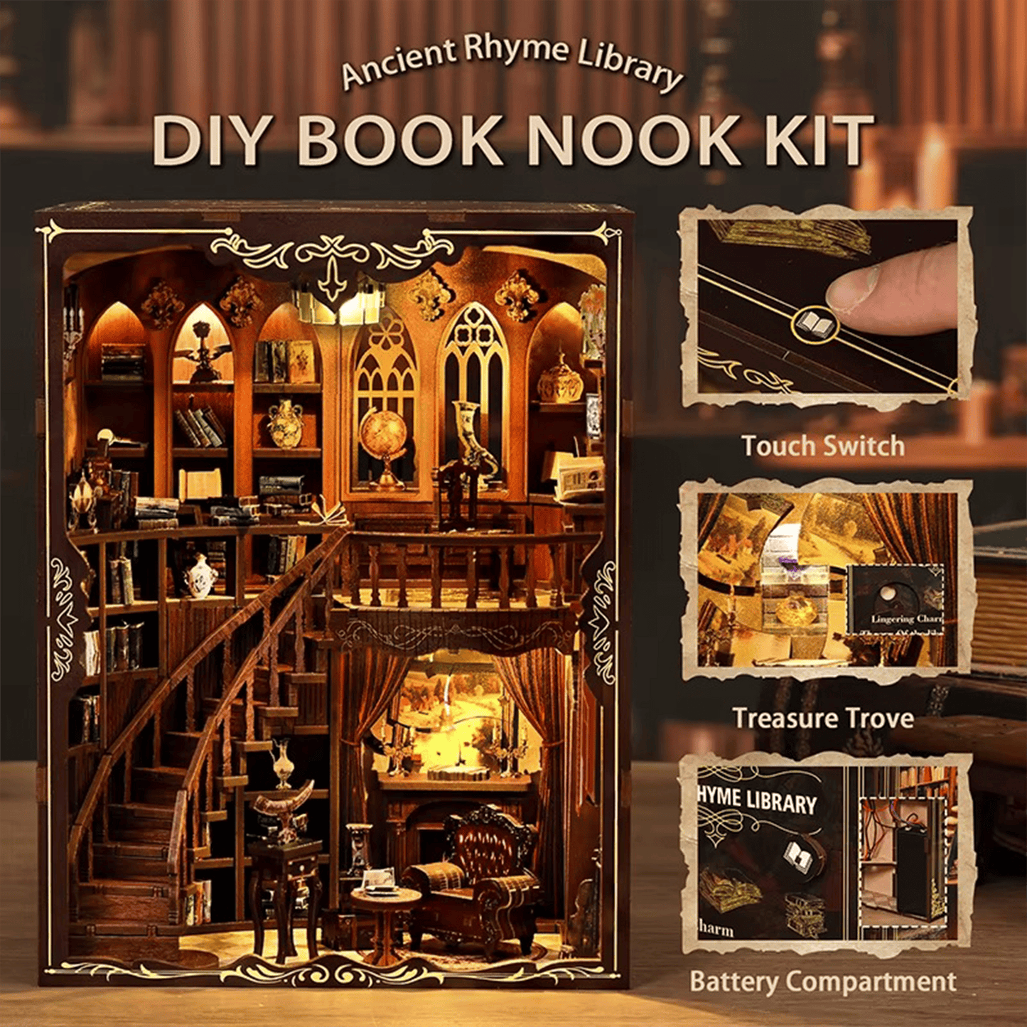 Book Nook Ancien Rhyme Library
