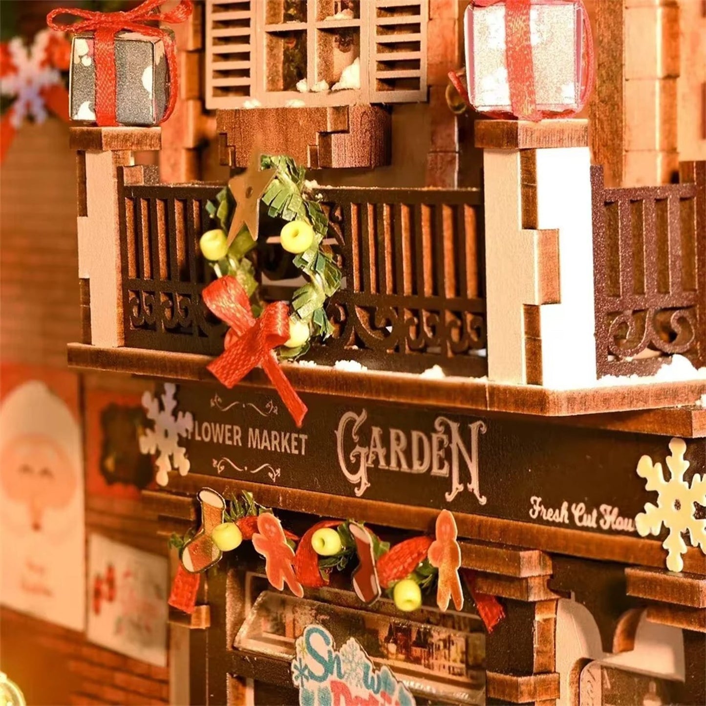 Book Nook Bustling Street Scene Wooden