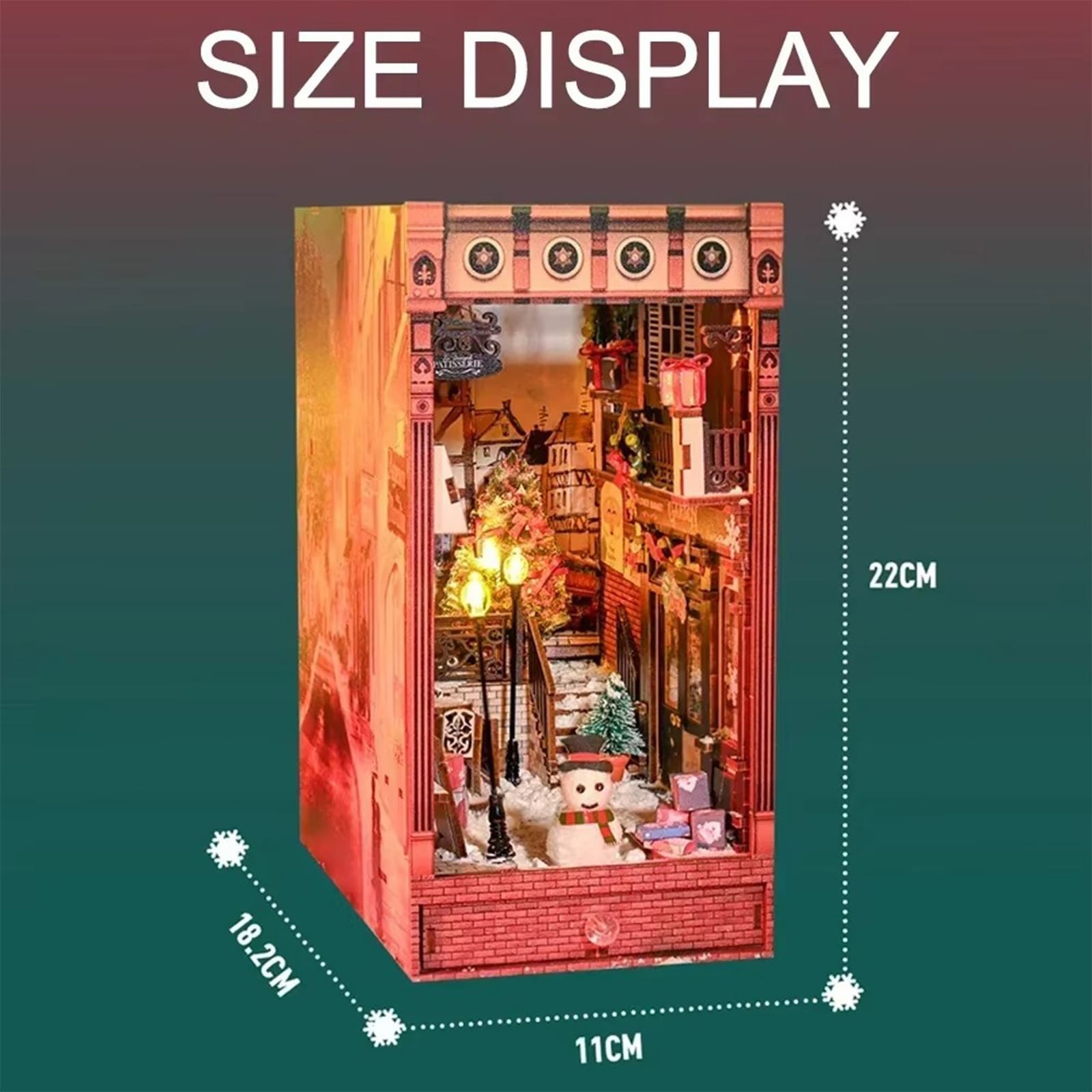 Book Nook Bustling Street Scene Wooden