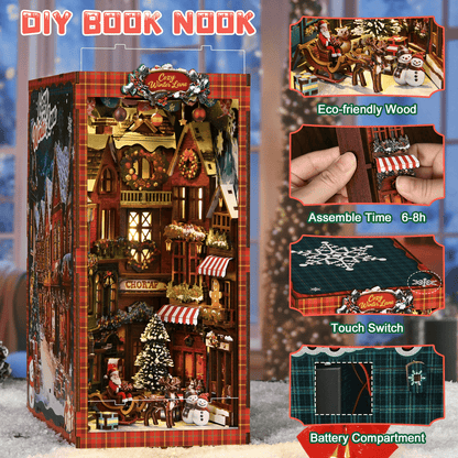 Book Nook Christmas Street Corner