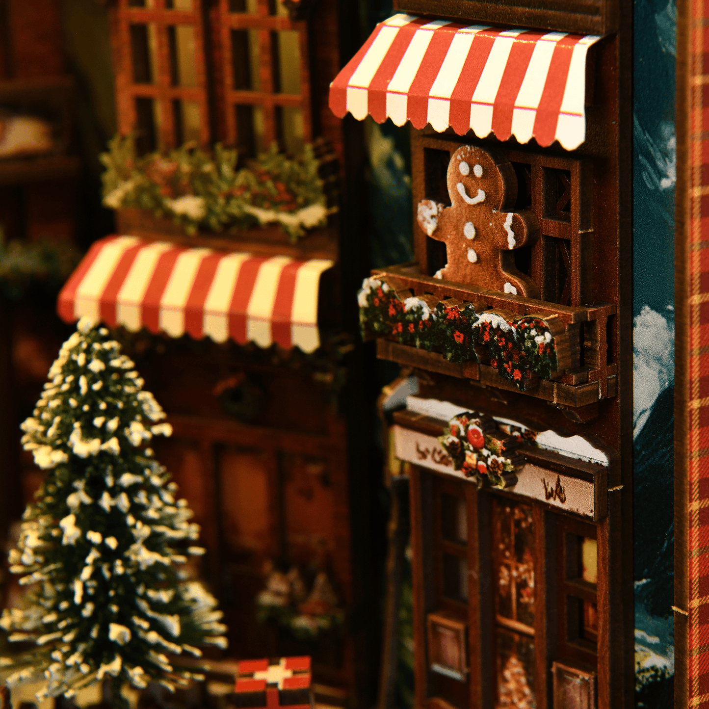 Book Nook Christmas Street Corner