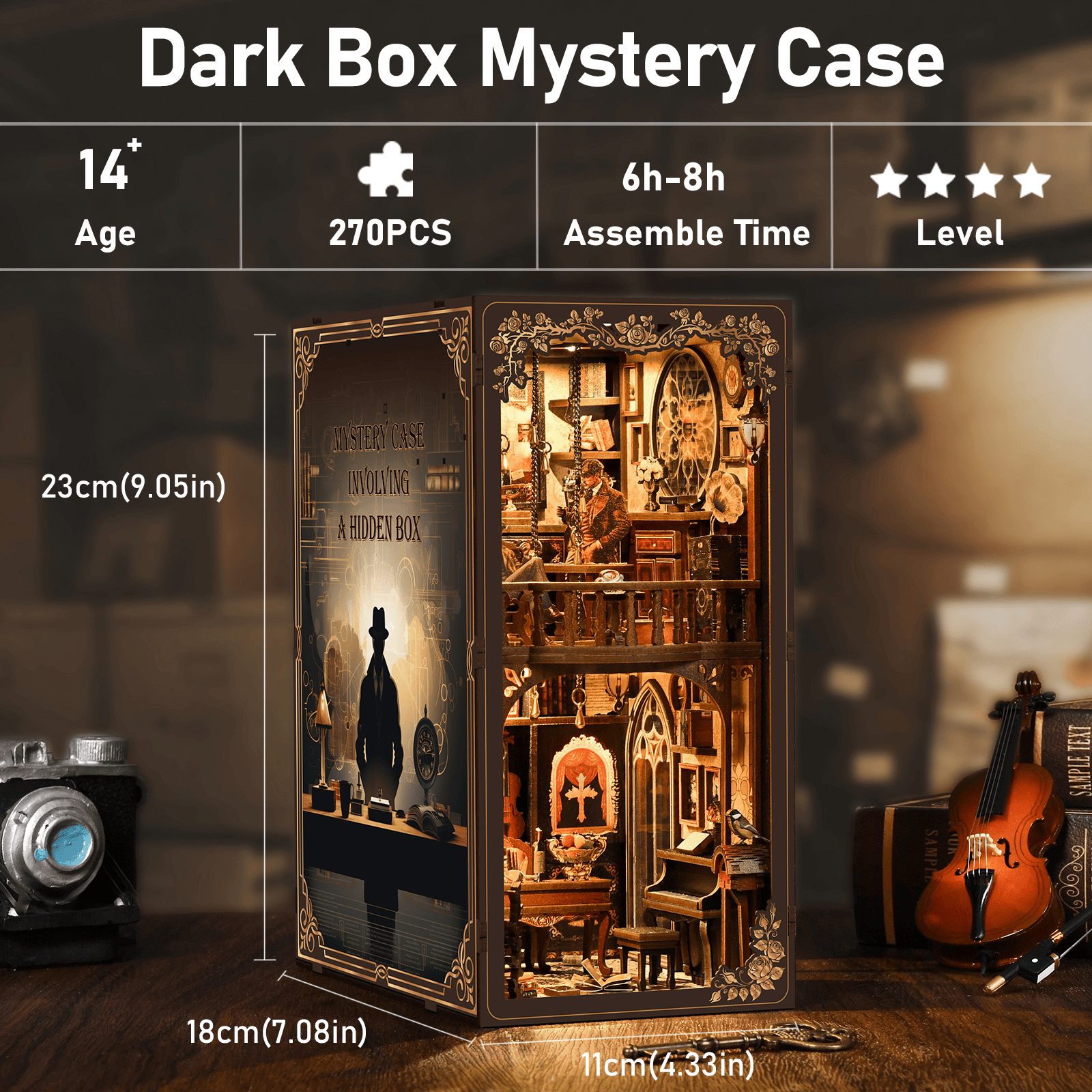 Book Nook Dark Box Mystery Case