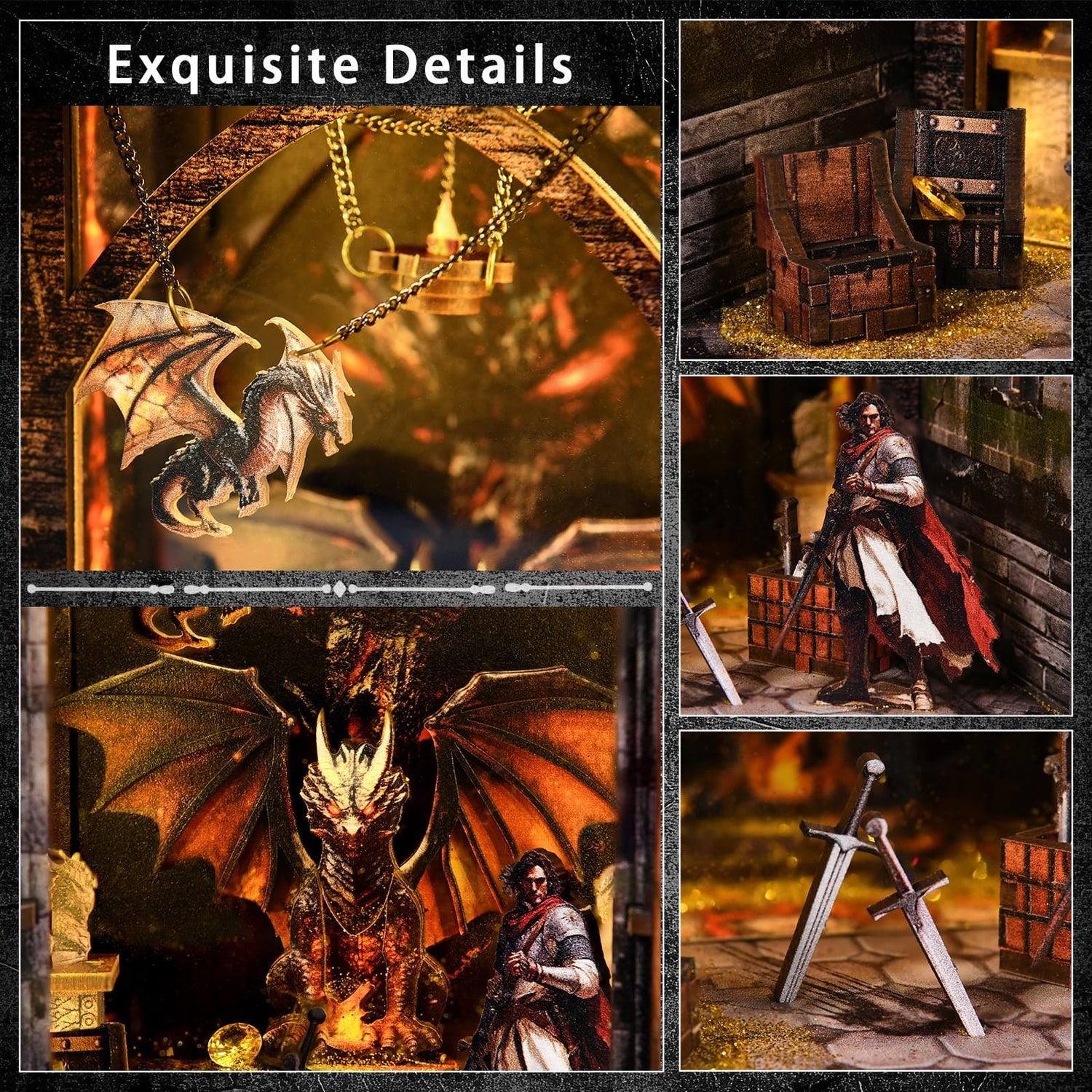 Book Nook Dragons Treasure Labyrinth details produit