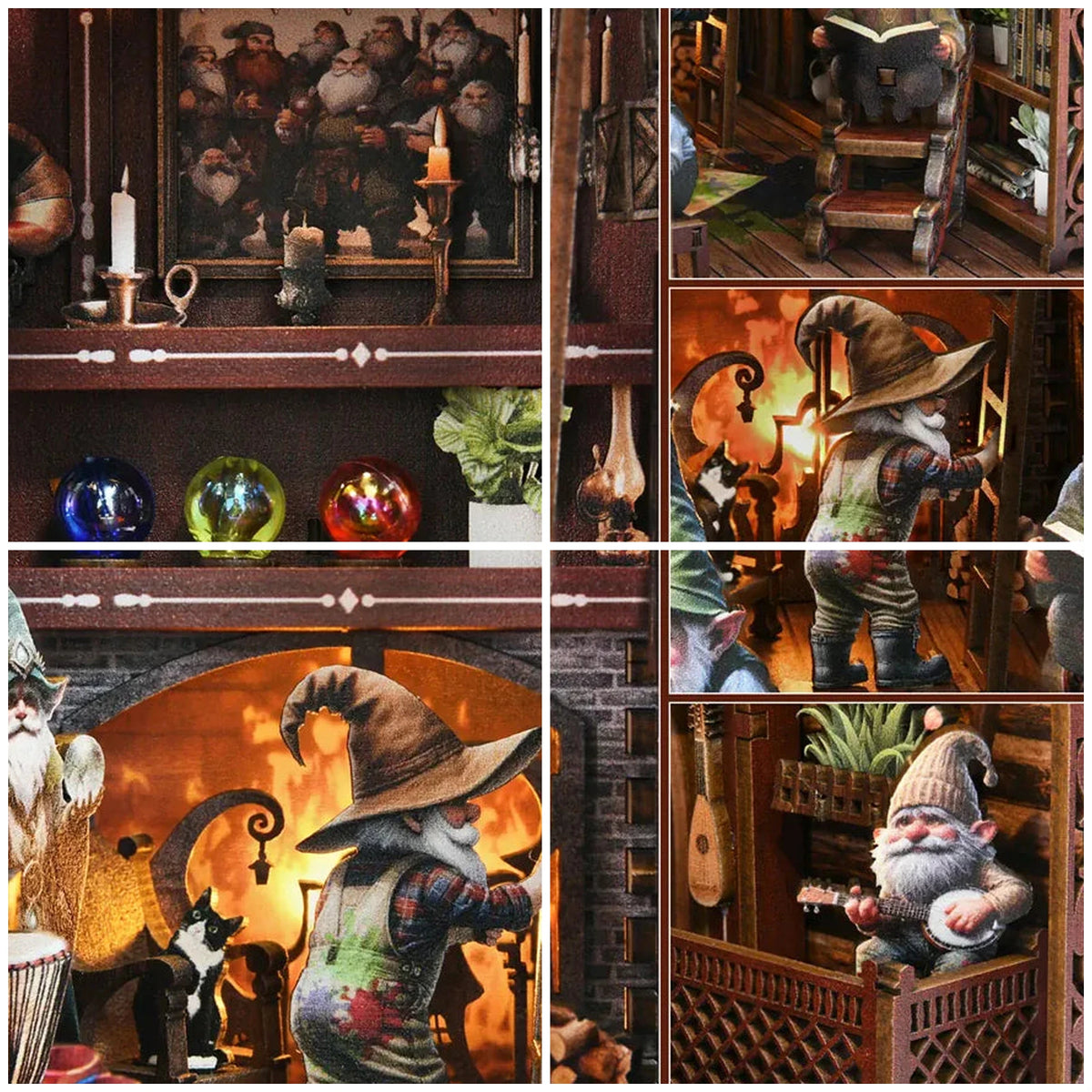 Book Nook Dwarf's House details produit
