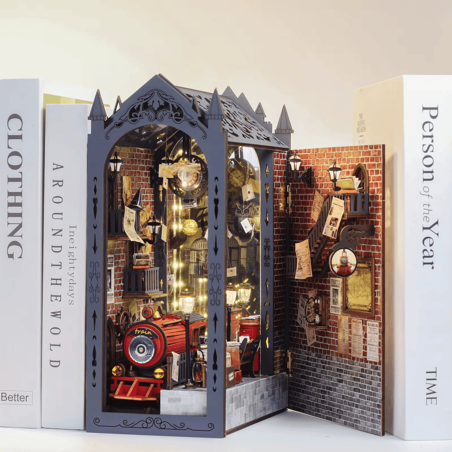 Book Nook Fantasy Train Platform
