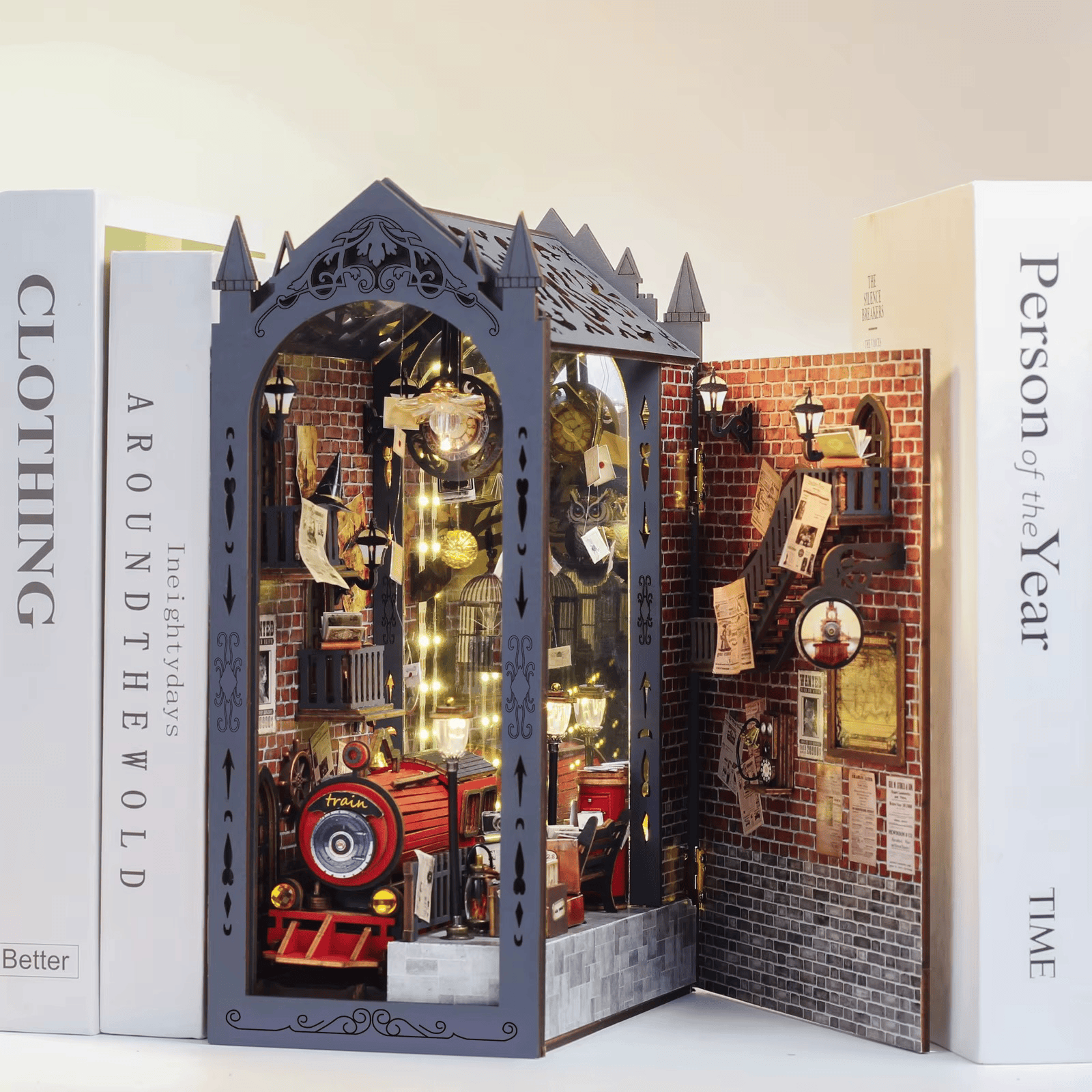 Book Nook Fantasy Train Platform