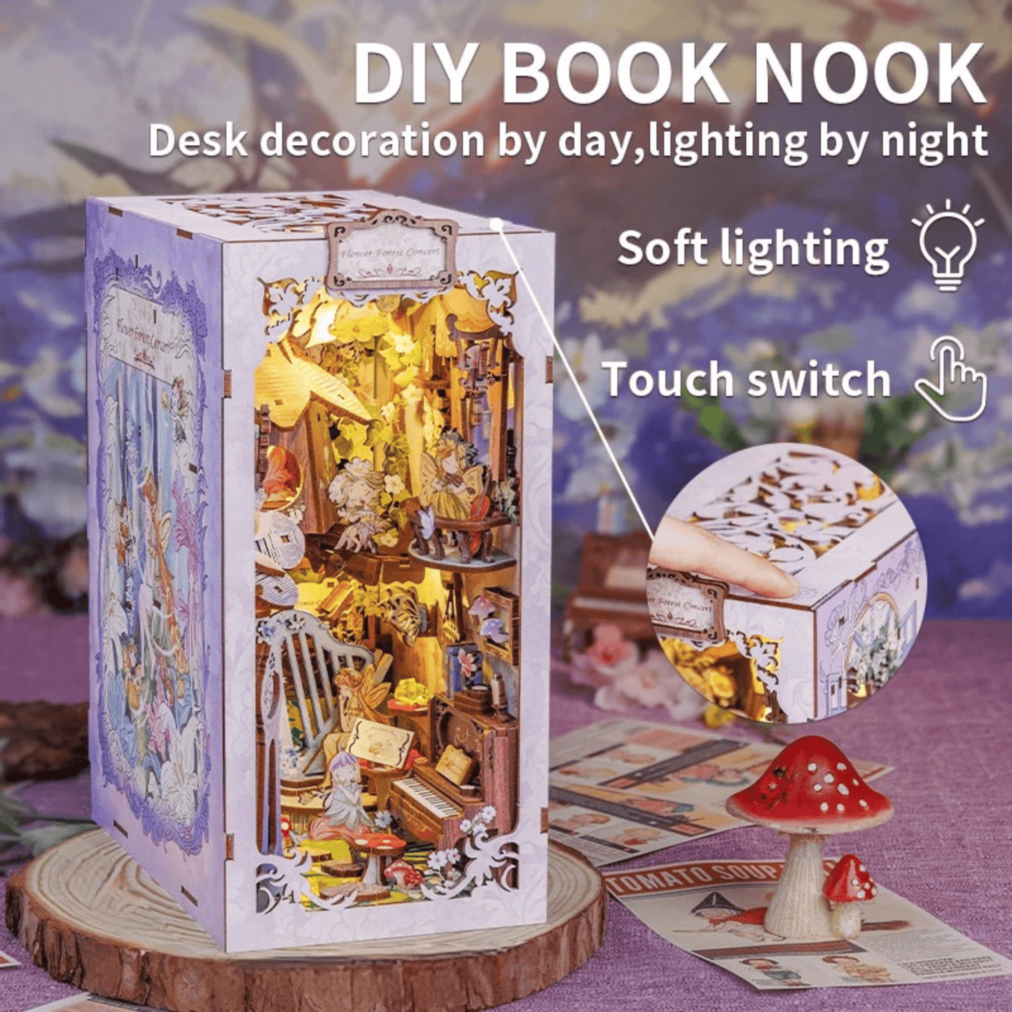 Book Nook Flower Forest Concert