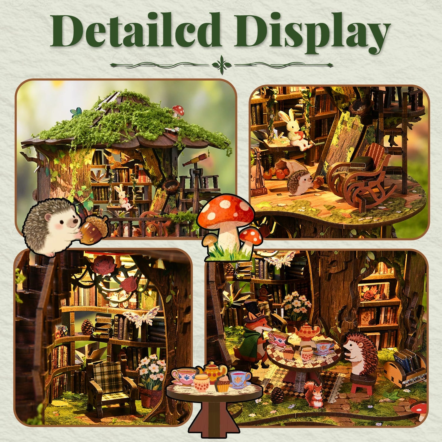 Book Nook Forest Tea Book Club details produit