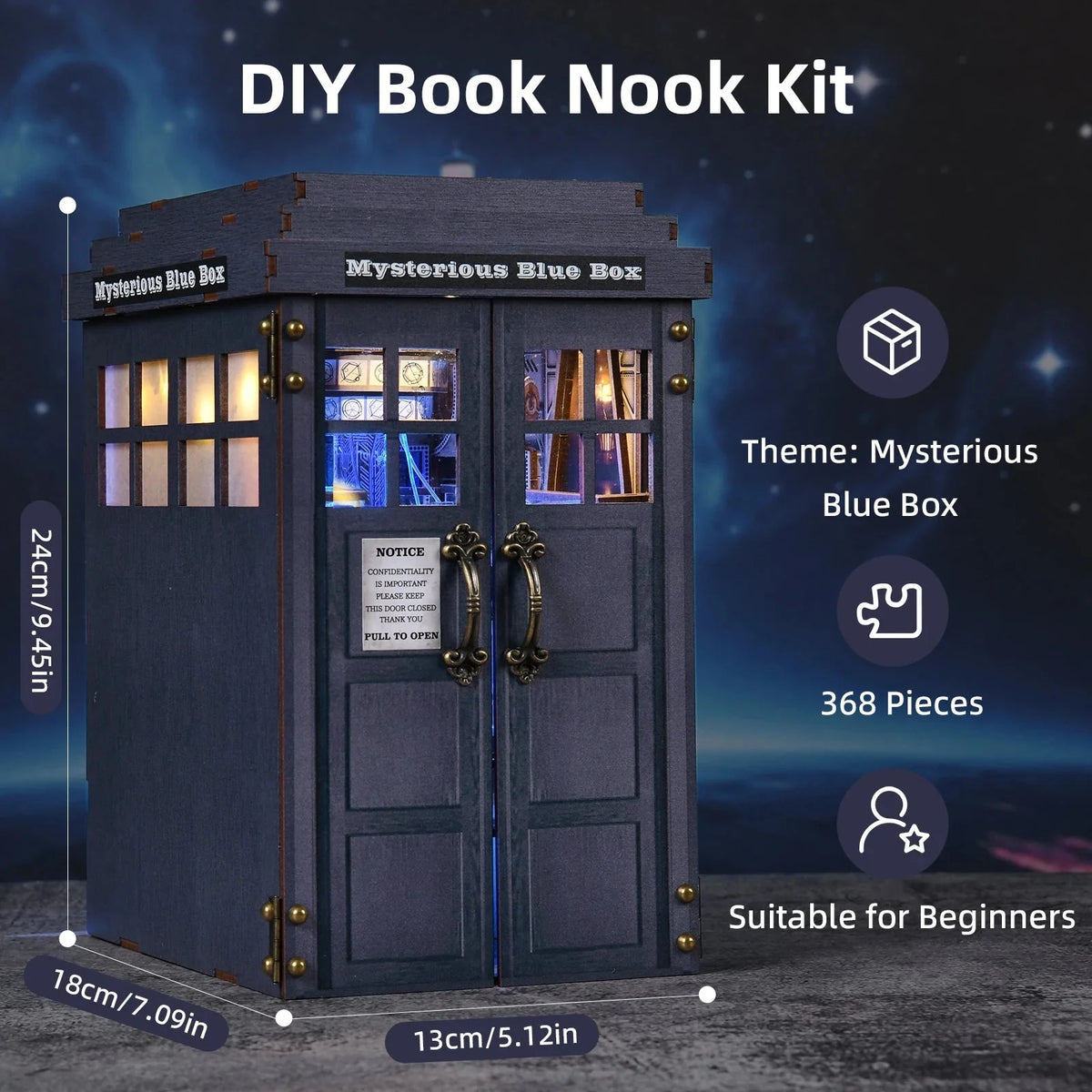 Book Nook Mysterious Blue Box