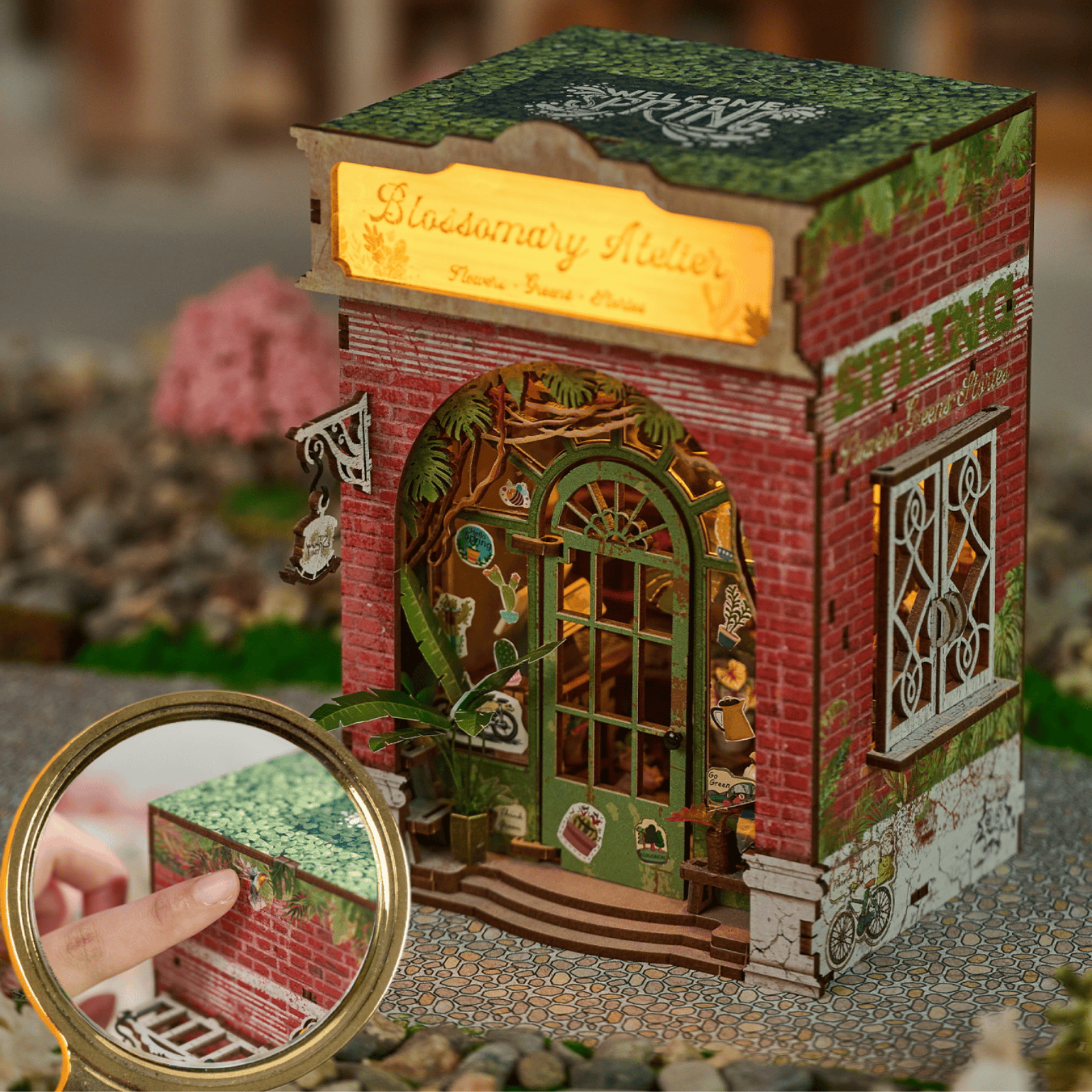 Book Nook Red Blossomary Atelier