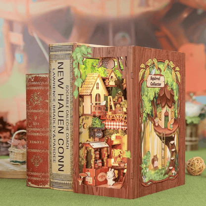 Book Nook Squirrel Collector