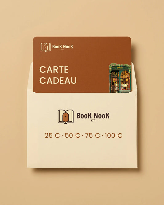 Carte cadeau Book Nook, montants 25 à 100 €